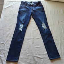 Levis Jeans Womens 30 Blue 711 Denim Stretch Skinny Distressed 30x31 18881-0452