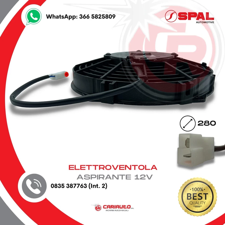 Ventilatore Aspirante Ventola Assiale Spal VA09-AP12/C-54A, 12v Diametro 280mm - Immagine 3 di 4