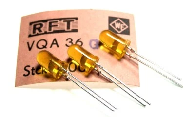 VQA36 G Yellow LED diode Ø5 mm, Clear Yellow Led-- RFT (20 pieces)