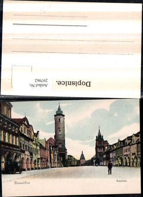 297962,Domazlice Taus Namesti Straßenansicht Turm