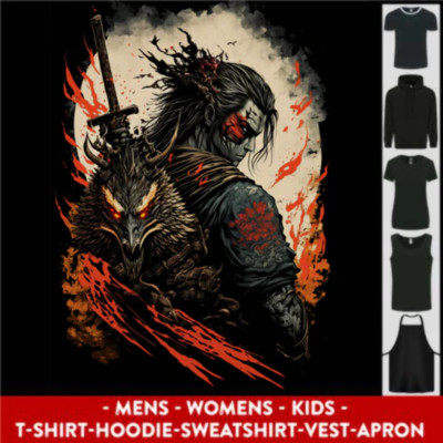 Dark Samurai Fantasy Warrior Herren Damen Kinder Unisex