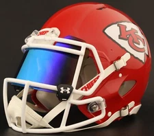 KANSAS CITY CHIEFS Authentic GAMEDAY Football Helmet w/ UNDER ARMOUR Eye Shield