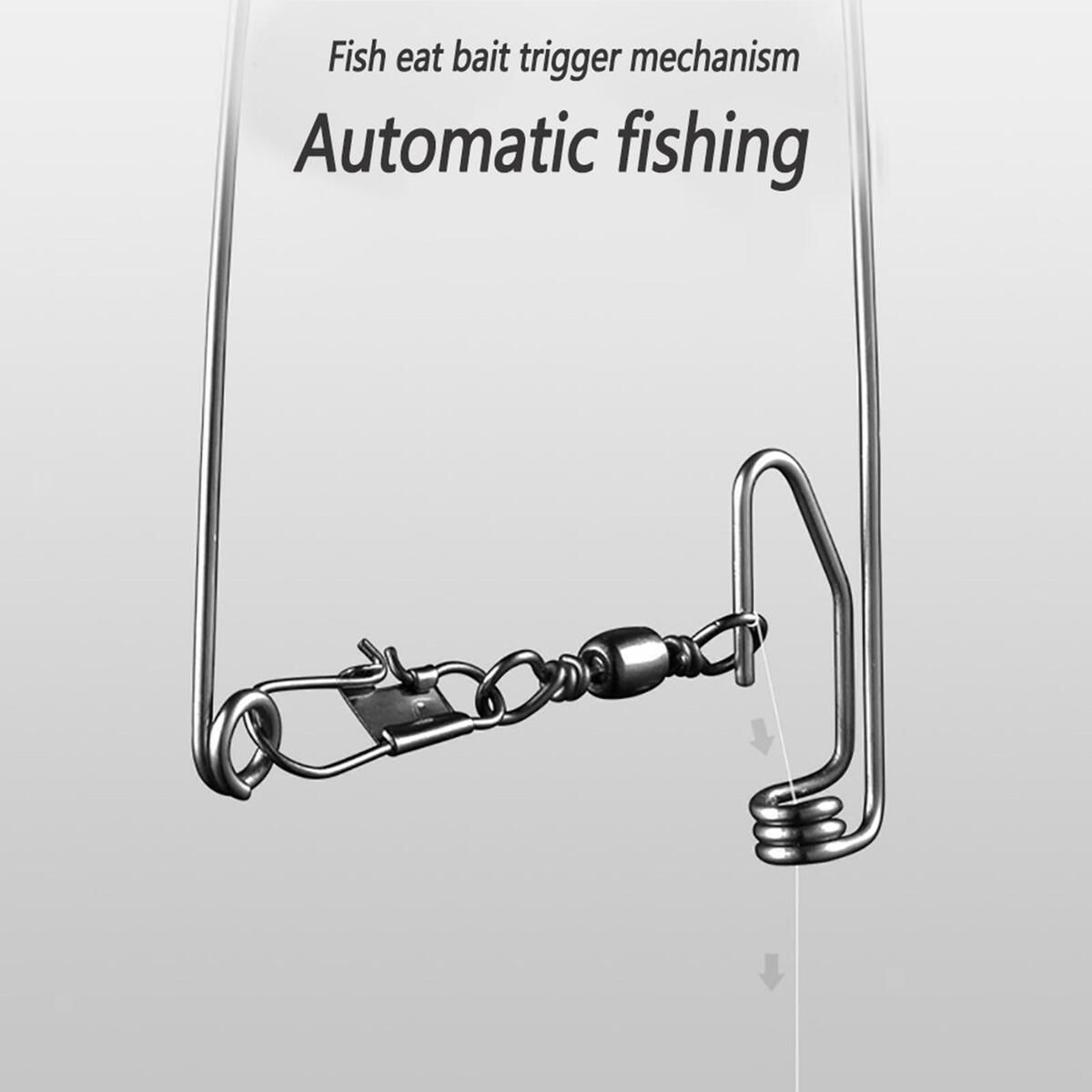 Automatic Fishing Hook Spring Ejection Automatically Connector Spring  Fishhook
