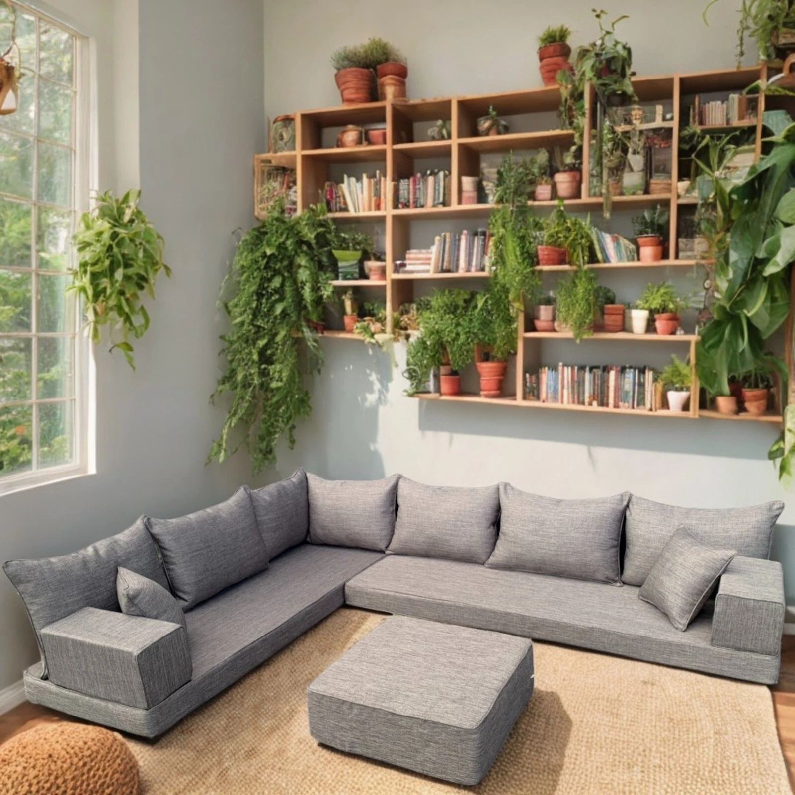 Bespoke Arabic MAJLIS Sofa | MODULAR L-Shape Sofa | Linen CORNER Sofa Set
Opens in a new window or t