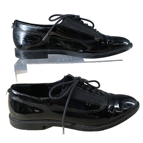 MENS CALVIN KLEIN CALLEN BLUE PATENT LEATHER OXFORD SHOES  display picture 1