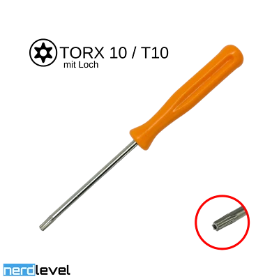 Schraubendreher Schraubenzieher TORX 10 mit Loch Werkzeug T10 Schrauben T10H