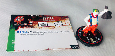 HorrorClix Jester #018 rot Figur Modell Vintage Horror Clix