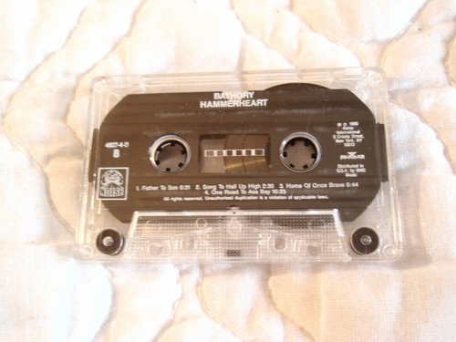 BATHORY HAMMERHEART KASSETTE 1990 NOISE VIKING THRASH SCHWARZ METALL QUORTHON - Bild 5 von 7