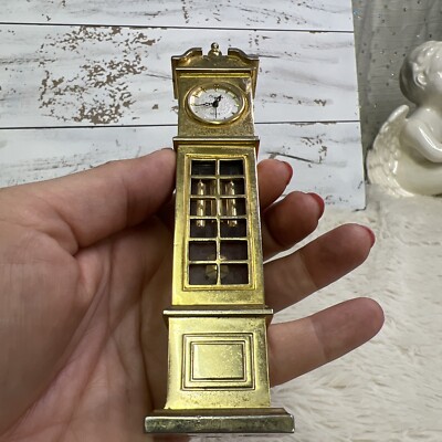 Bulova New Castle Mini Grandfather Clock Miniature