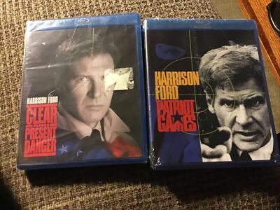 CLEAR AND PRESENT DANGER & PATRIOT GAMES 2-BLU RAY SET BRAND NEW HARRISON FORD