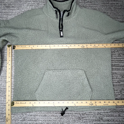 Pink Size L Women Jacket Sherpa Quarter Zip Long Sleeve Green | eBay
