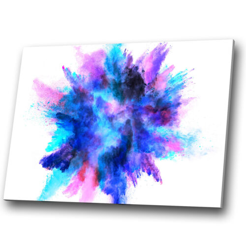 Abstract Canvas Prints Framed Wall Art Photo Picture Blue Pink Purple Teal Cloud - Picture 1 of 4