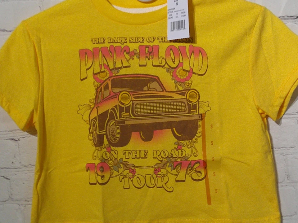 Camiseta amarilla The Dark Side of the Moon Pink Floyd para niñas talla S Foto 2 de 4