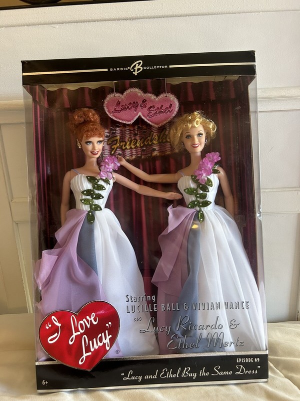 Mattel I Love Lucy Lucy & Ethel Wearing the Same Dress K8670