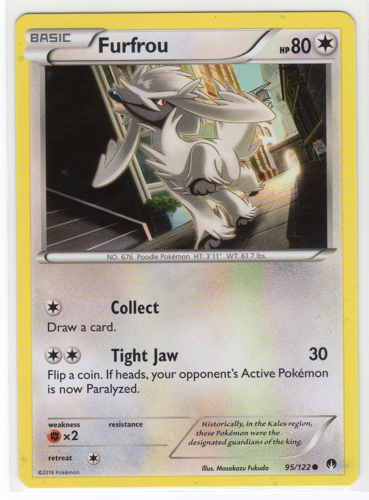 Pokemon TCG Furfrou 95/122 Breakpoint Regular Common Card XY 2016 LP