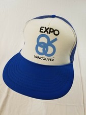 EXPO 86 VANCOUVER Cap Trucker Hat Snapback Baseball Vintage 80s WORLD FAIR