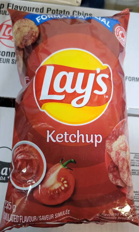 4x Bags Lays Ketchup Chips LARGE Family Size 220g- Free Shipping - Image 3 of 4