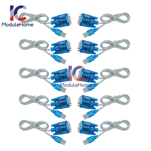 1-10PC USB to RS232 Serial Port 9Pin DB9 Cable Serial COM Port Adapter Convertor
