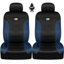 For Hyundai Caterpillar Front Seat Covers Set Black Car Truck SUV Blue