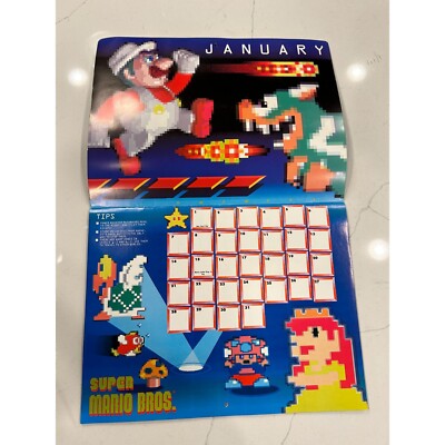 Vintage Nintendo The Power Game 1990 Calendar Zelda Metroid Super