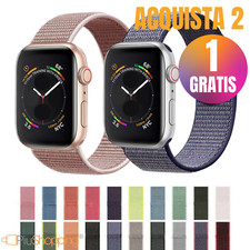 CINTURINO PER APPLE WATCH SERIE 5 4 3 2 1 IN NYLON TESSUTO SPORT  44 42 40 38 MM