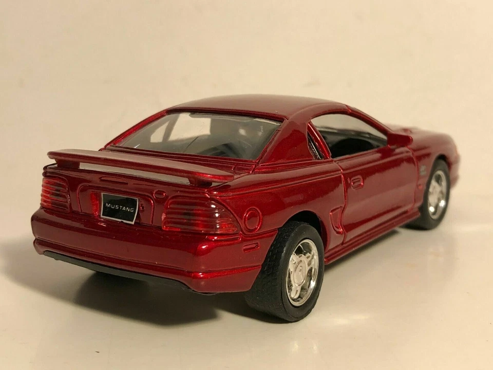 WELLY 1994 MUSTANG GT RED 1:32 DIECAST MODEL CAR 5.25" PULL BACK NEW NO BOX - Image 3 of 4