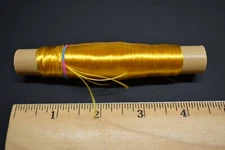 Gorgeous Moroccan Bulk YELLOW GOLD Silk Floss Spool (50+ Yards) Fly Tying 