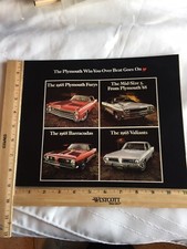 1968 Nos Plymouth Showroom Brochure Gtx Roadrunner Fury Barracuda Vali