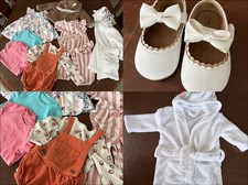 Baby Girl 6-9 M Outfits Dress Robe Shoes Clothes Lot Cat Jack Baby B'Gosh Gap
