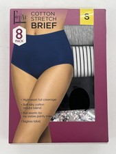New Felina Lingerie Women's 8 Pack Cotton Stretch High Waist Brief Size Small