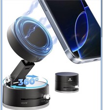 360 Magsafe Magnetic Phone Holder Adjustable SuctionCup Car Mount Foldable Stand