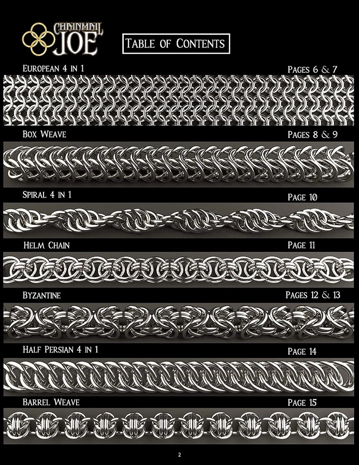 Kit completo de cota de malla - Libro tutorial de 20 tejidos, 23.000+ anillos (más de 4 libras), C Foto 4 de 4