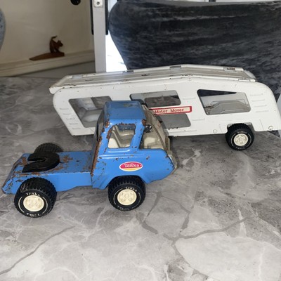 Tonka Motor Mover Transporter blau Fahrerhaus Nr. 495 18 Zoll lang