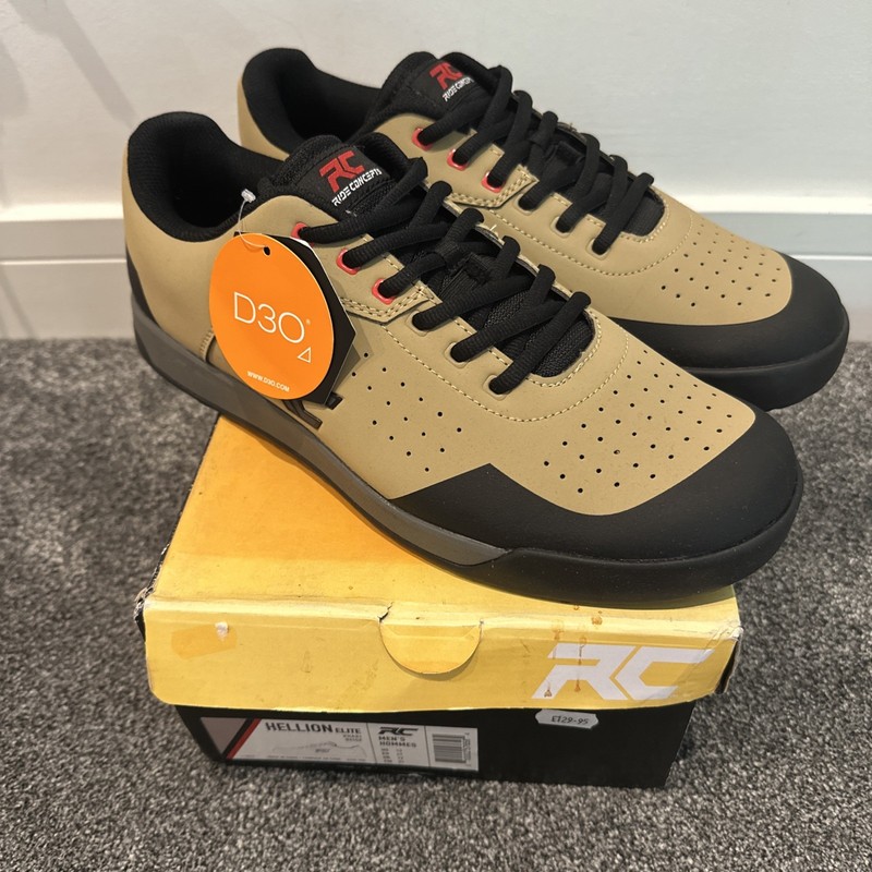 Ride Concepts Hellion Elite Men's Mountain Bike Shoes, Khaki Beige, Size UK 12