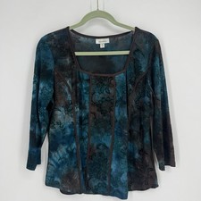 Vintage 90s y2k top womens XL sheer mesh fairy grunge whimsigoth romantic boho