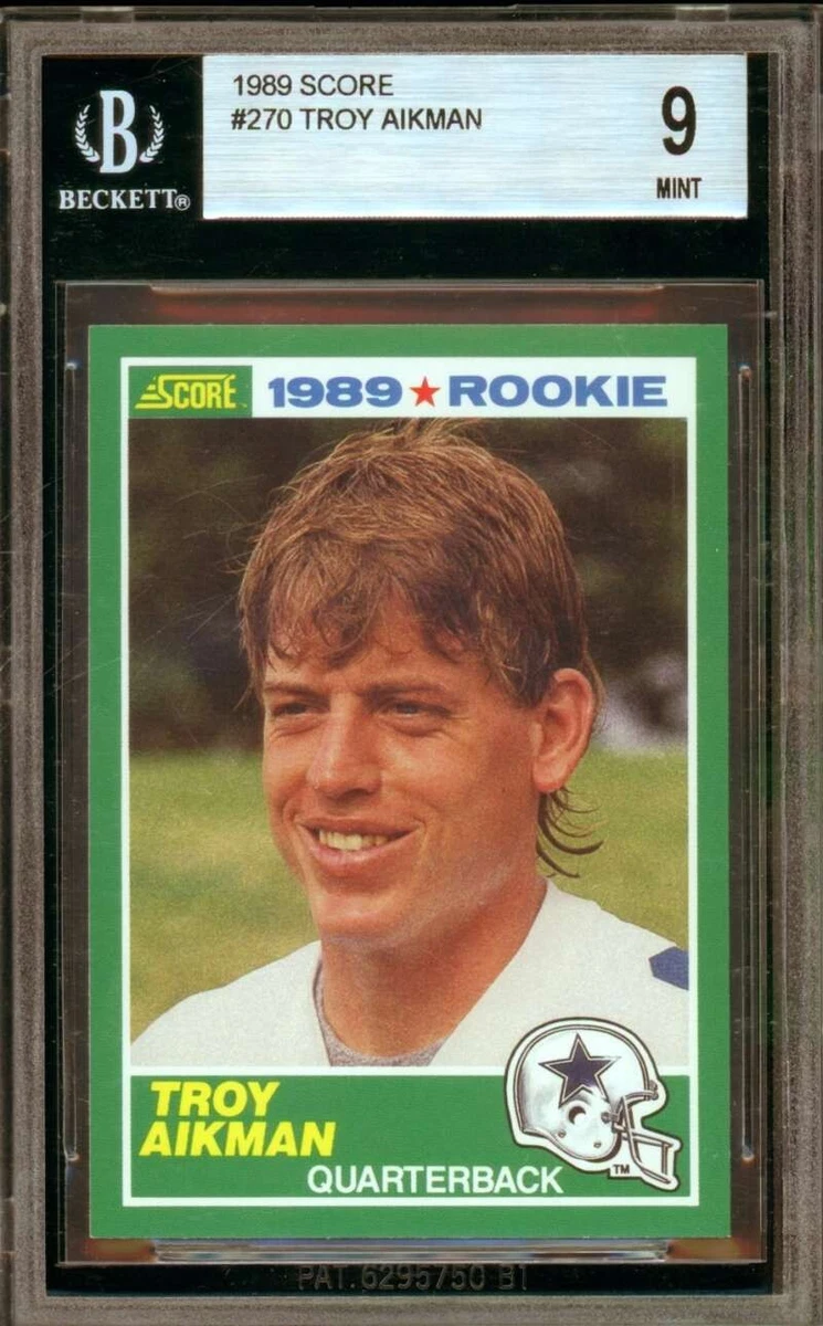 その他 TROY AIKMAN ROOKIE bgs9.5 Troy Aikman Football Grade 9 Rookie Sports Trading Cards