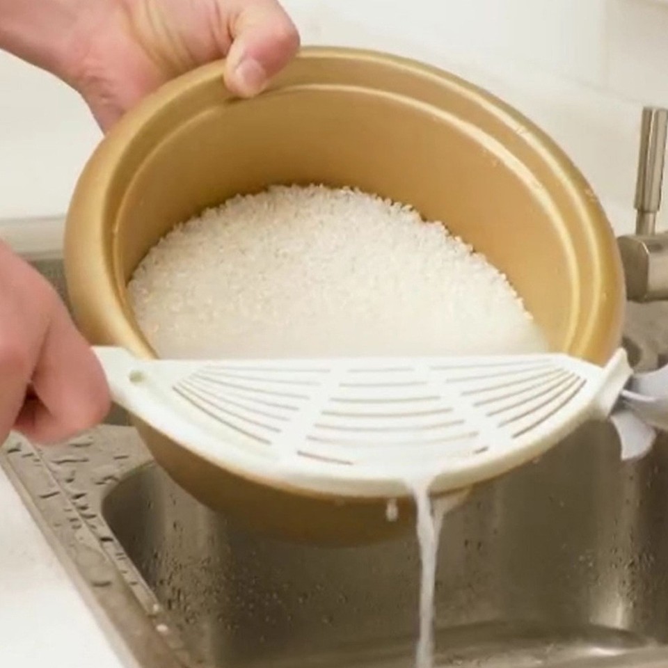 2 Pcs Multifunctional Drainer Kitchen Rice Food-grade Strainers Spoon ...