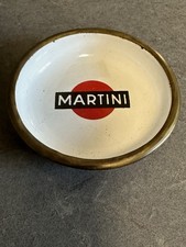 Antiker Martini Email Aschenbecher Reklame Werbung Emailschild / Schale #K1