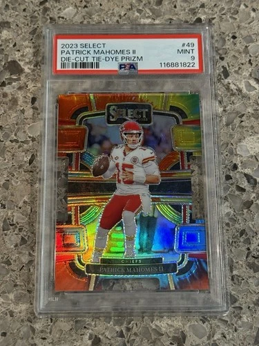 Patrick Mahomes 2023 Panini Select Tie Dye Prizm #’d/25 PSA 9 MINT