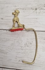 Vintage gold coloured poodle bag holder (A1632/24)