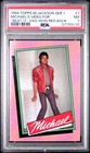 1984 TOPPS MICHAEL JACKSON SER 1 RED BACK #7 MICHAEL'S VIDEO FOR "BEAT IT" PSA 7