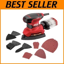 Lightweight Corded 4-in-1 Detail Sander with Easy Attachment & Low Vibration