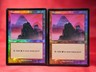 2x Mountain Urza's Saga Arena League Promo Foil LP+ - MTG