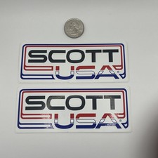 Lot Of 2 Vintage Scott Usa Bumper Sticker Goggle Motocross Ahrma Decal 2 X 5 Lot Of 2 Vintage Scott Usa Bumper Sticker Goggle Motocross Ahrma Decal 2 X 5