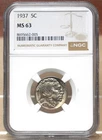 1937 BUFFALO NICKEL NGC MS63 662005