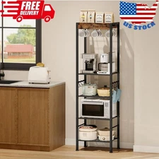 5-Tier Pot Rack, Floorstanding Pots and Pans Organizer, Kitchen Bakers Rack