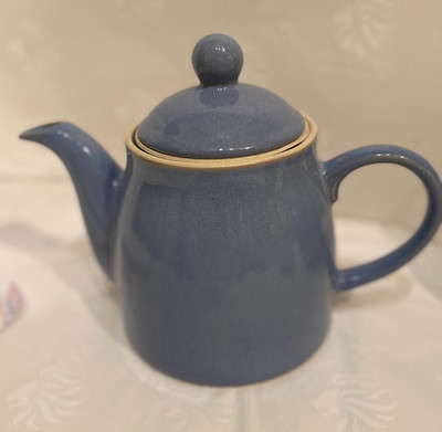 Vintage RAYWARE hochwertige Retro Steinzeug Teekanne in blau