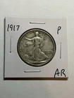 1917 P WALKING LIBERTY HALF DOLLAR XF NICE EARLY WLH