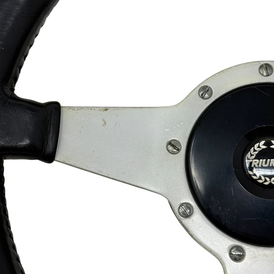 Volante Triumph TR8 OEM Original Cuero Negro Foto 2 de 4