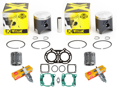 Yamaha Banshee YFZ350 ProX 64mm Pistons Top End Rebuild Kit Gaskets & NGK '87-06